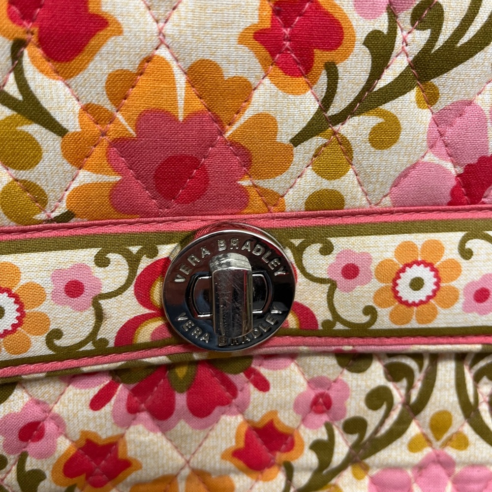 Vera Bradley shoulder/crossbody purse, GUC, vintage Julia Folkloric rigid see ⬇️ - Picture 13 of 16